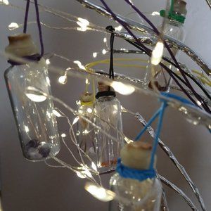 Glass mini charms, mini glass bottle Wishes -3 Dandelion Wish-money Glass Charms